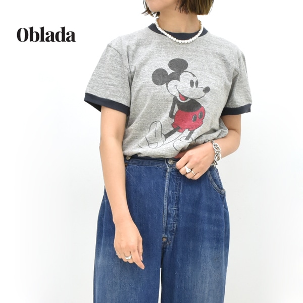 Oblada オブラダ MICKEY TEE ミッキー リンガーTシャツ F2510CU13