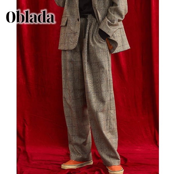 ��26FW��Oblada ���֥�� FINE PANTS CHECK �ե�����ѥ�� �����å� F2610PT15 ��ǥ�����������̵���ۡ����ͽ���