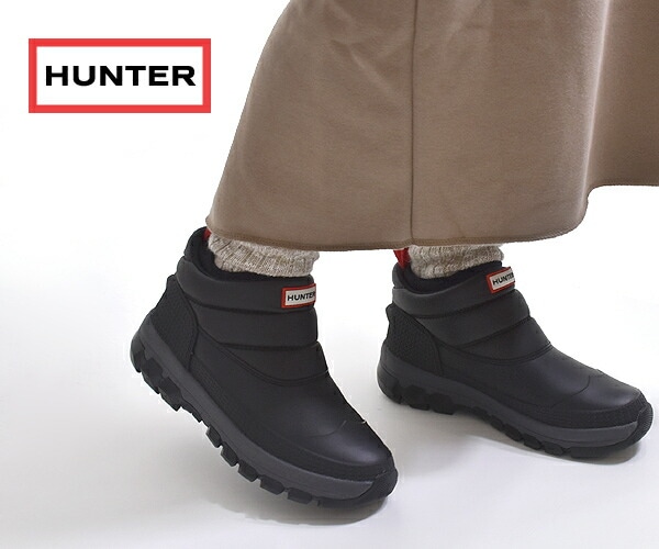 HUNTER �ϥ󥿡� "W ORG INSULATED SNOW ANKLE BT" ���ꥸ�ʥ� ���󥷥�졼�ƥå� ���󥯥� ���Ρ��֡��� WFS2107WWU ��ǥ����� �֥�å�������̵����