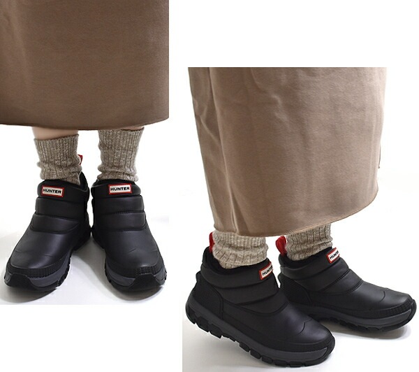 HUNTER �ϥ󥿡� "W ORG INSULATED SNOW ANKLE BT" ���ꥸ�ʥ� ���󥷥�졼�ƥå� ���󥯥� ���Ρ��֡��� WFS2107WWU ��ǥ����� �֥�å�������̵����