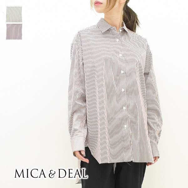 Mica Deal マイカアンドディール ハイカウントビックシャツ レディース 送料無料 Lady S Tops シャツ ブラウス Seagull Direction Online Store