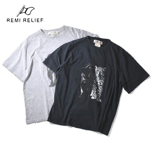 REMI RELIEF レミレリーフ SP加工NEW-Fit Tシャツ レオパード ヒョウ
