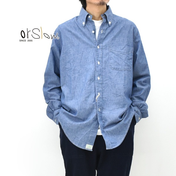 orSlow ���������� ����������� �ܥ�������󥷥�� �����֥졼 STANDARD BUTTON DOWN SHIRT 01-8112-84������̵����