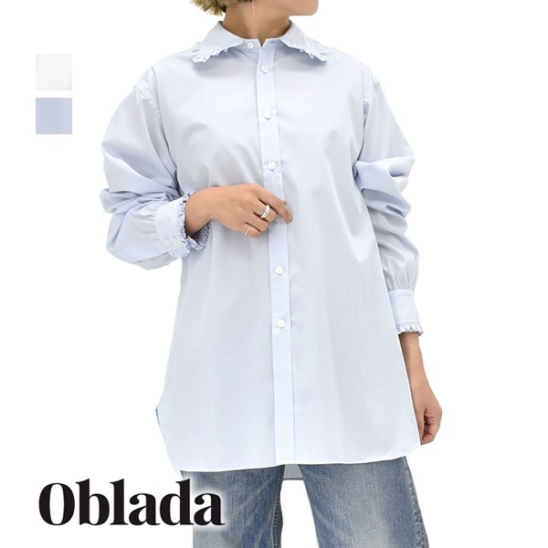 ��25FW��Oblada ���֥�� GLANCE SHIRT �ե�륫�顼����� F2510BL01������̵����