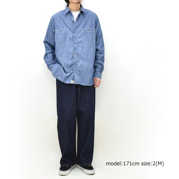 orSlow ���������� ���å����ե��å� �����֥졼 �������� RELAX FIT CHAMBRAY WORK SHIRT 01-8270-84������̵����