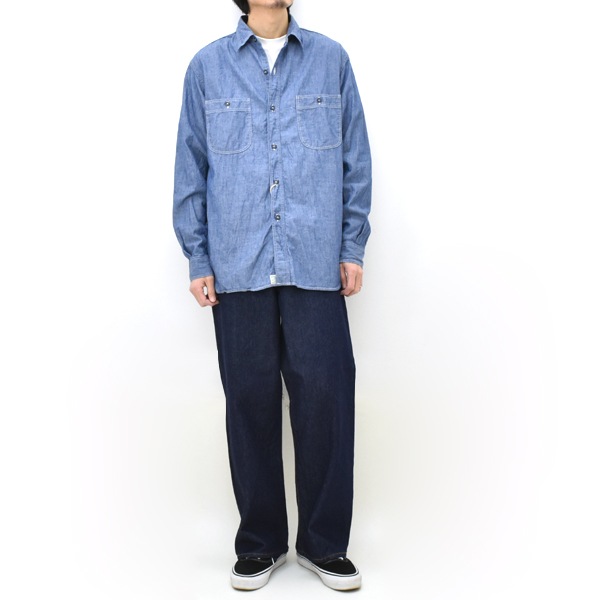 orSlow ���������� ���å����ե��å� �����֥졼 �������� RELAX FIT CHAMBRAY WORK SHIRT 01-8270-84������̵����