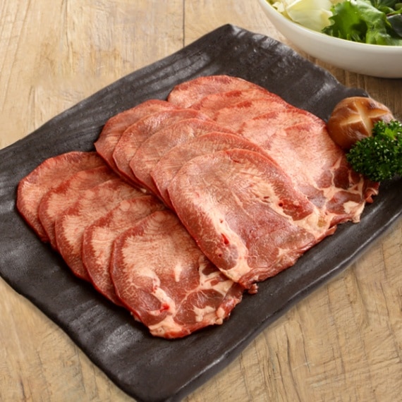 [凍]牛タンスライス(皮むき8mm)約500g（切り込み有）