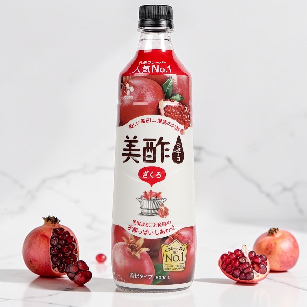 [CJ]プチジェル美酢(ミチョ)ざくろ味800ml  ダイエット酢 健康酢 酢飲料 飲むお酢 健康飲料 韓国飲み物