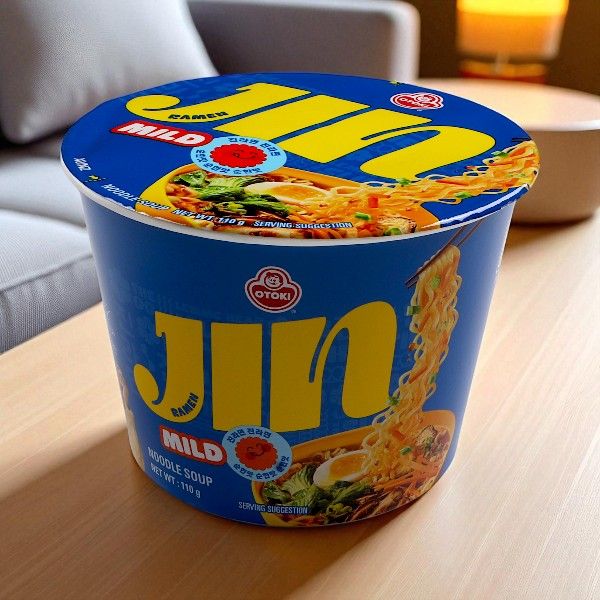 [オットギ] ジンラーメン（小辛）大盛カップ /110g 韓国ラーメン ジンラーメンカップ麺