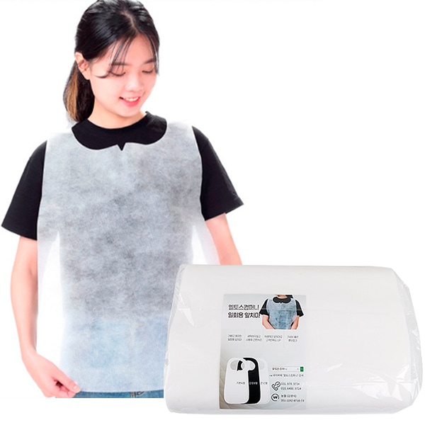 不織布エプロン(使い捨て)　100枚入