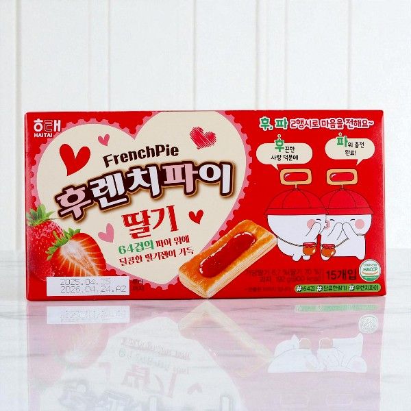 [ヘテ]フレンチパイ（イチゴ味）/スナック お菓子 韓国食材 韓国お菓子 韓国食品 韓国市場