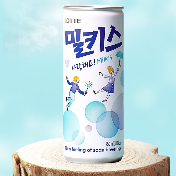 [ロッテ]ミルキス250ml(缶)/韓国飲料　乳性炭酸飲料