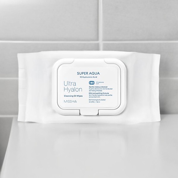 [MISSHA]ミシャ スーパー アクア ウルトラ ヒアルロン クレンジング オイル ティッシュ30枚/韓国コスメ