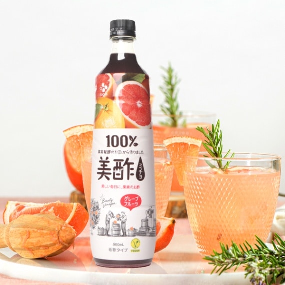 [CJ]プチジェル美酢(ミチョ) グレープフルーツ味 900ml 酢飲料 飲むお酢  韓国飲み物