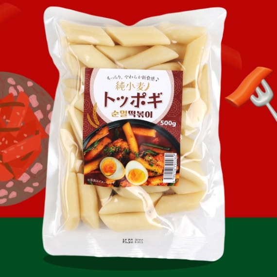 [珍味党]純小麦トッポギ500g/韓国おやつ トッポキ 韓国食品