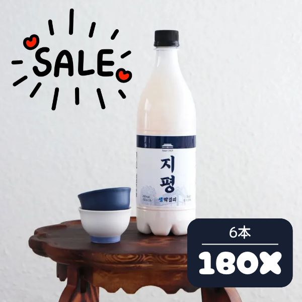 [冷]ジピョン 生 マッコリ 750ml 1箱(6本入り)Alc.5％ / 韓国生マッコリ 韓国お酒 伝統酒