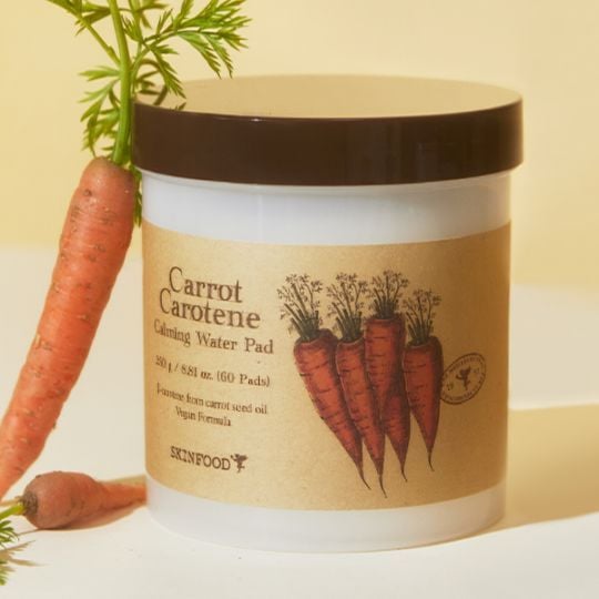 [SKINFOOD] キャロット カロテン カーミングウォーター パッド 250g/60枚入り ニンジン 保湿