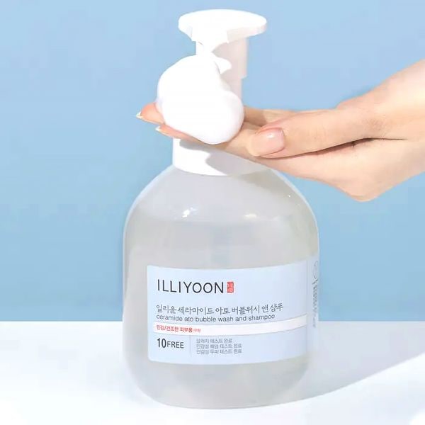 [ILLIYOON] セラミド アト バブルウォッシュ＆シャンプー 400ml / 全身＆髪用ウォッシュ 弱酸性バブル