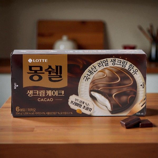 [ロッテ] モンシェールクリームケーキ カカオ味 192g（32gx6個）/ モンセル
