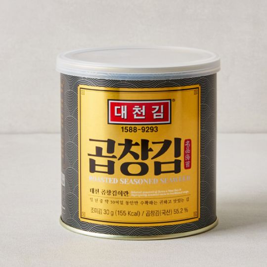 [大川］コプチャン 味付け 海苔 1缶 / 厚切り 香ばし 韓国のり