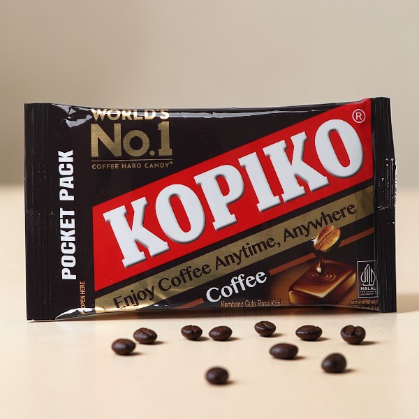 [KOPIKO] コーヒーキャンディ (ブリスターパック) 32g  /  一粒でコーヒー気分 濃厚コーヒー飴
