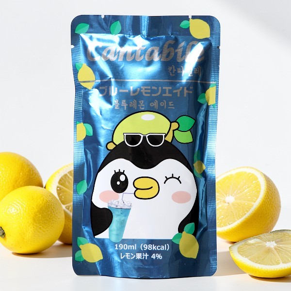 [カンターピレ] ブルーレモンエイド 190ml / 韓国ドリンク スッキリ爽快 レモンの清涼ドリンク パウチ飲料　