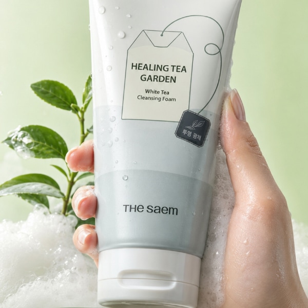 [the saem] ザセム ヒーリングティーガーデン ホワイトティー クレンジングフォーム 150ml / 韓国コスメ 洗顔料 すっきり しっとり 毎日洗顔