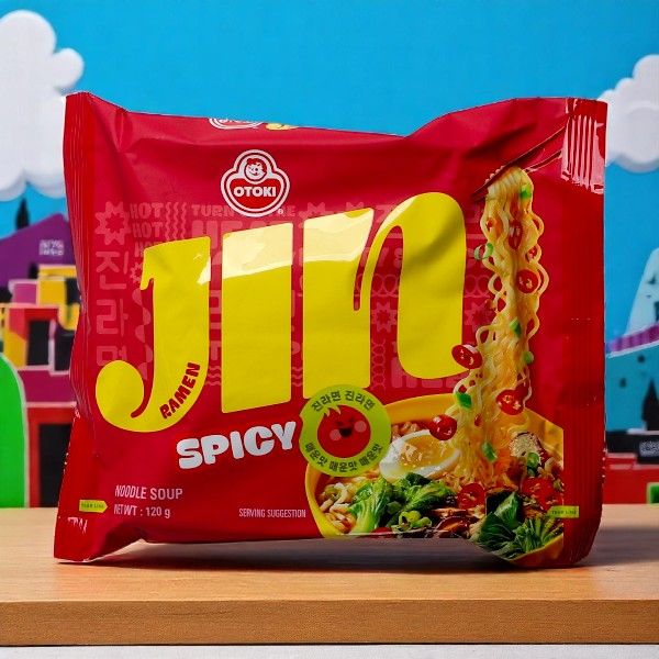 【訳あり】[オットギ] ジンラーメン 辛口 120g / 【賞味期限：2026/12/16】本場韓国の旨辛 スパイシー 韓国ラーメン インスタントラーメン