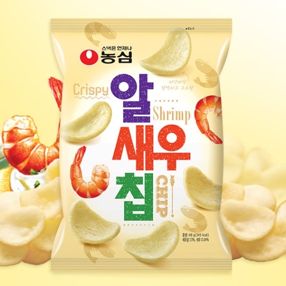 [農心]アルセウチップ68g/えび味 スナック 韓国お菓子