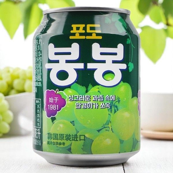 [ヘテ]ぶどうジュース(缶) 238ml/ボンボン 韓国飲み物 ドリンク