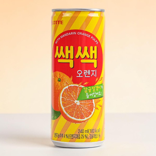 [ロッテ]オレンジジュース240ml/セックセックオレンジジュース 韓国飲料　韓国食品　食材