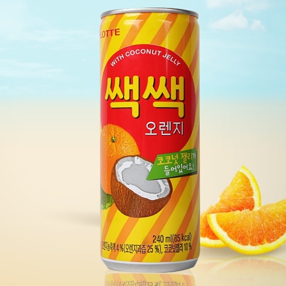 [ロッテ]オレンジジュース240ml/セックセックオレンジジュース 韓国飲料　韓国食品　食材