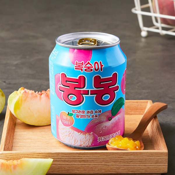 [ヘテ]おろし桃ジュース(缶)238ml/モモ ジュース/ボンボン 韓国飲み物 ドリンク