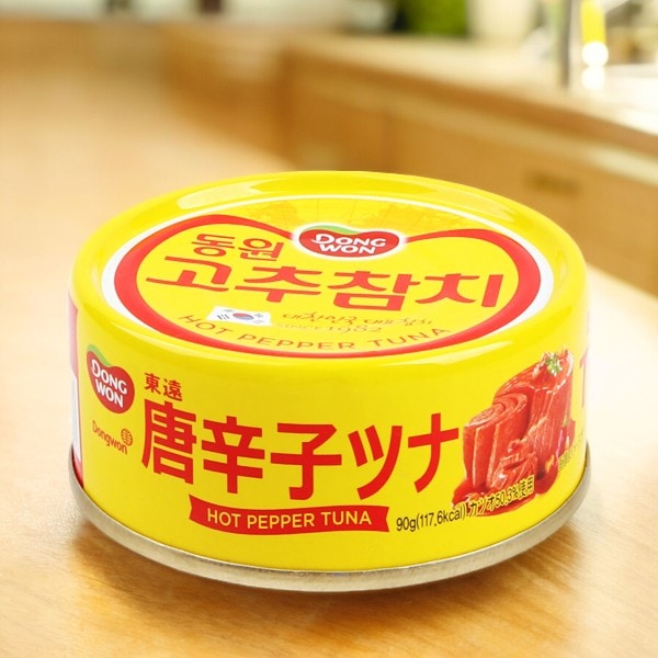 [東遠]唐辛子ツナ缶詰90g/ドンウォン おかず おつまみ 韓国料理 韓国食材 韓国食品 保存食 防災食 防災グッズ 非常食