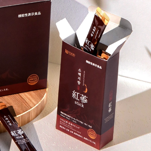 [小白之香] 機能性表示食品  紅参エキス スティック 10ml×10本/ 発酵エキス お歳暮