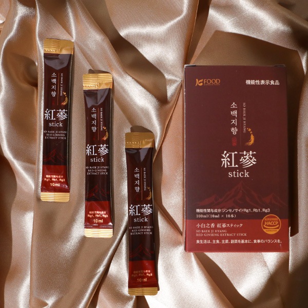 [小白之香] 機能性表示食品  紅参エキス スティック 10ml×10本/ 発酵エキス お歳暮
