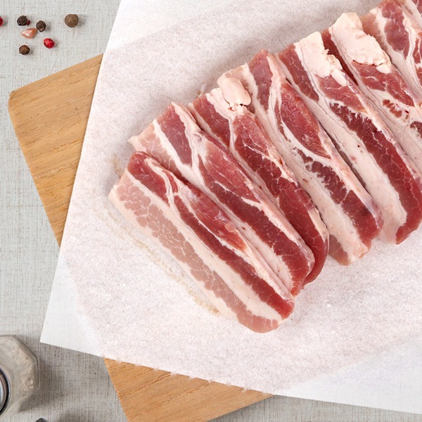 [冷]生豚サムギョプサルスライス/豚バラ肉スライス/約400g(厚さ1cm)