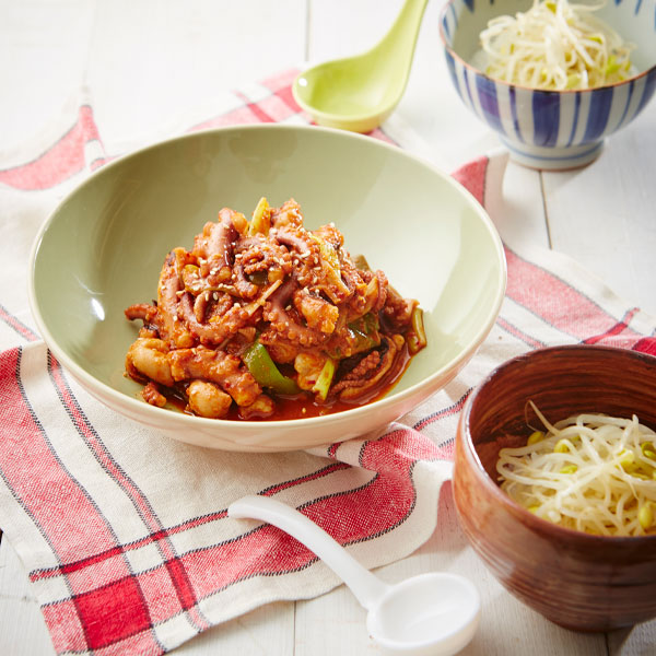 [凍]K-baro衝撃走る旨辛ナッチポックム200g/イイダコ炒め 韓国料理 冷凍レトルト