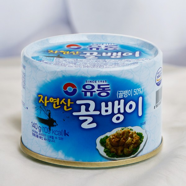 [ユドン]つぶ貝缶詰(自然産)140g/天然　韓国食品　韓国食材