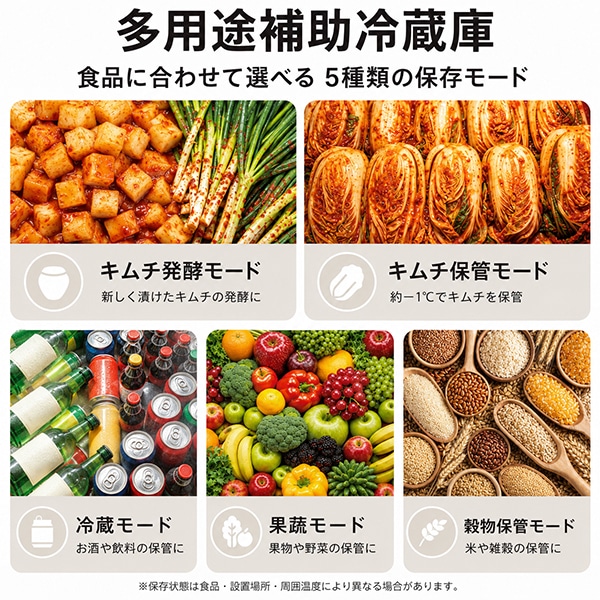 [韓国市場] Mini キムチ冷蔵庫 52L / 1ドア コンパクトなキムチ専用冷蔵庫 上開きタイプ
