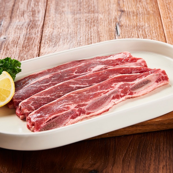 [凍] 骨付き LAカルビ スライス 1kg /牛カルビ 骨付きカルビ 焼肉 BBQ 韓国料理 