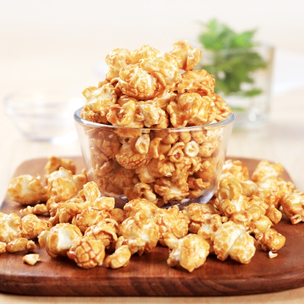 [韓国市場] 大容量 キャラメル ポップコーン 260g / ボトル入り 映画館気分！