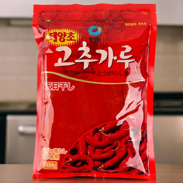 [清浄園] 天日干し唐辛子粉 調味用・中辛(細かい・500g)