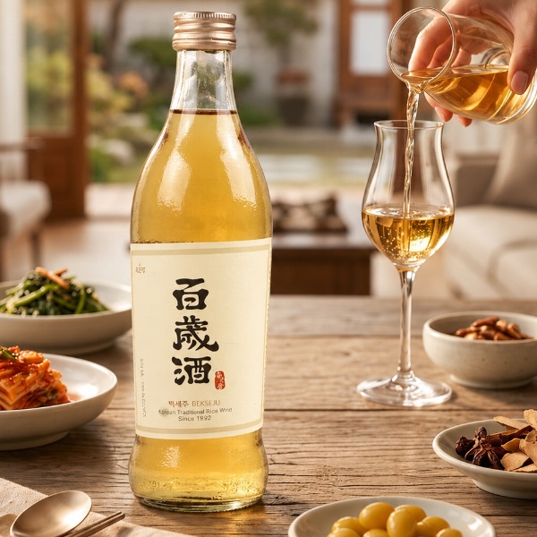 韓国　古酒 麹醇堂] 百歳酒（ペクセジュ）375ml Alc.13％ / 韓国伝統酒 まろやかな