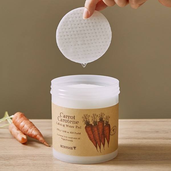 [SKINFOOD] キャロット カロテン カーミングウォーター パッド 250g/60枚入り ニンジン 保湿