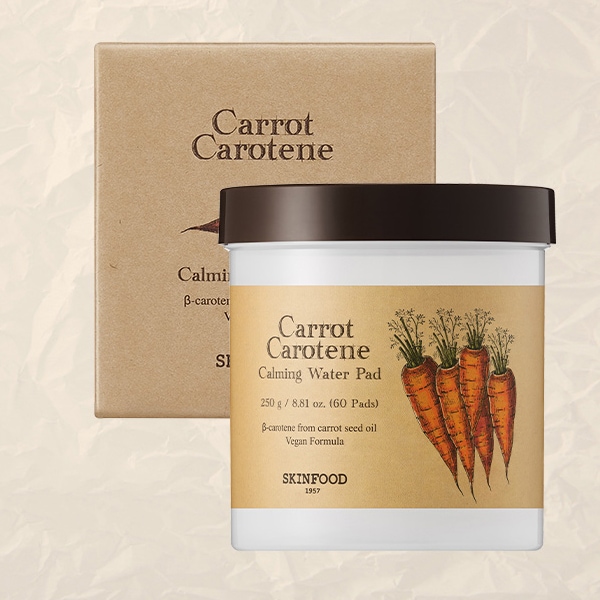 SKINFOOD] キャロット カロテン カーミングウォーター パッド 250g/60