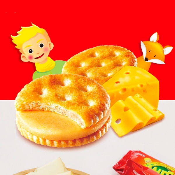 [クラウン] ポット チーズタルト味 161g / 韓国お菓子 チーズクラッカー チーズサンドビスケット  