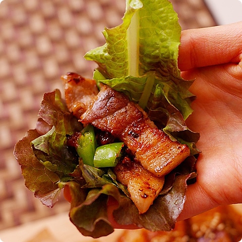 [凍]コチュジャン豚サムギョプサル（白髪ネギ入り） / 400g キャンプ・BBQ用