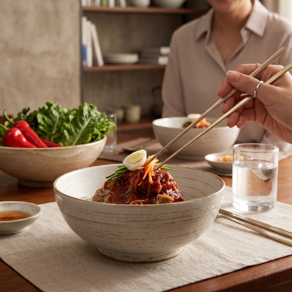 [市場] 韓国冷麺 ビビムソース 55g｜【賞味期限：2026/12/8】甘辛 本格ビビン冷麺のたれ 1人前