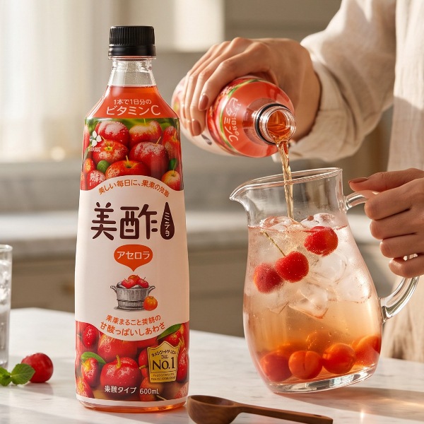 [CJ]プチジェル美酢 ミチョ アセロラ味 800ml ダイエット酢 健康酢 酢飲料 飲むお酢 健康飲料 韓国飲み物